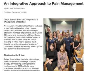 Chiropractic Bellevue TN News Article